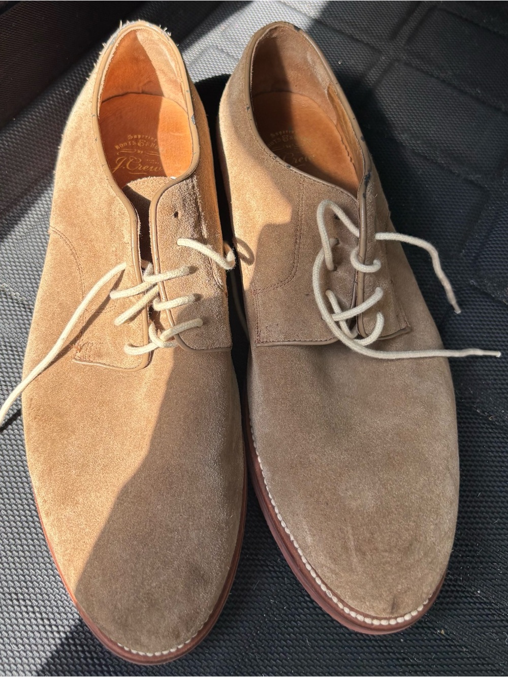 J. Crew Men’s Tan Suede Derby Ludow suede shoes size 12